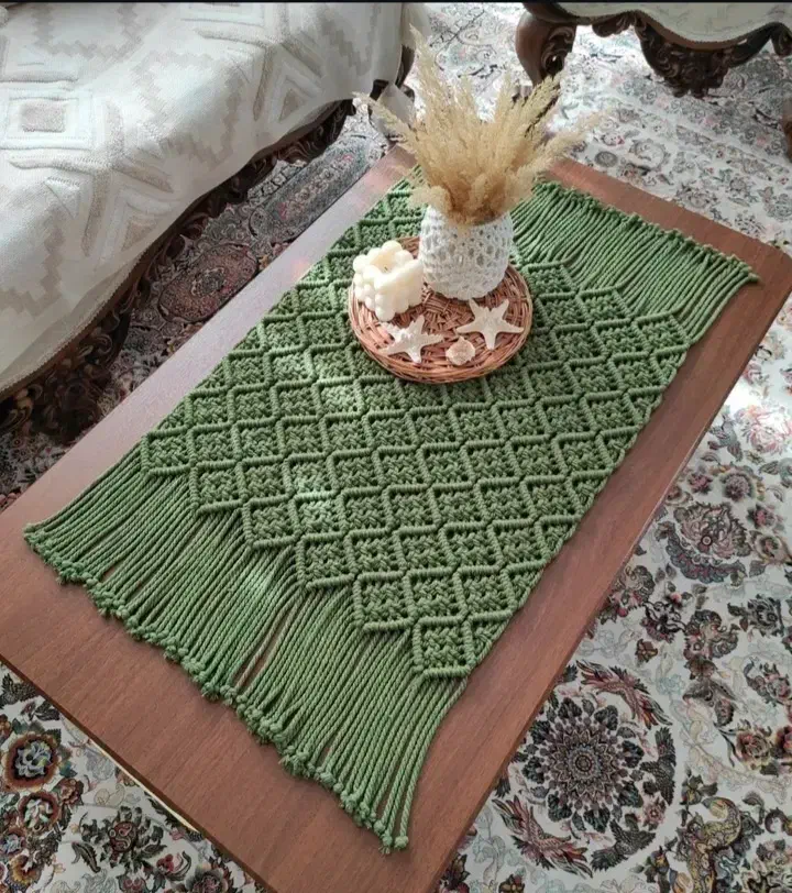 انواع رانر و جا کنترلی مکرومه بافی|پرده، رانر، رومیزی|شیراز, پودنک|دیوار