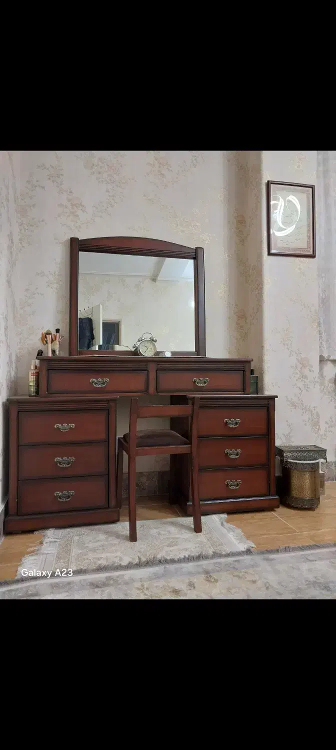 سرویس خواب دو نفره چوب راش به همراه تشک رویا|تخت و سرویس خواب|زنجان, |دیوار