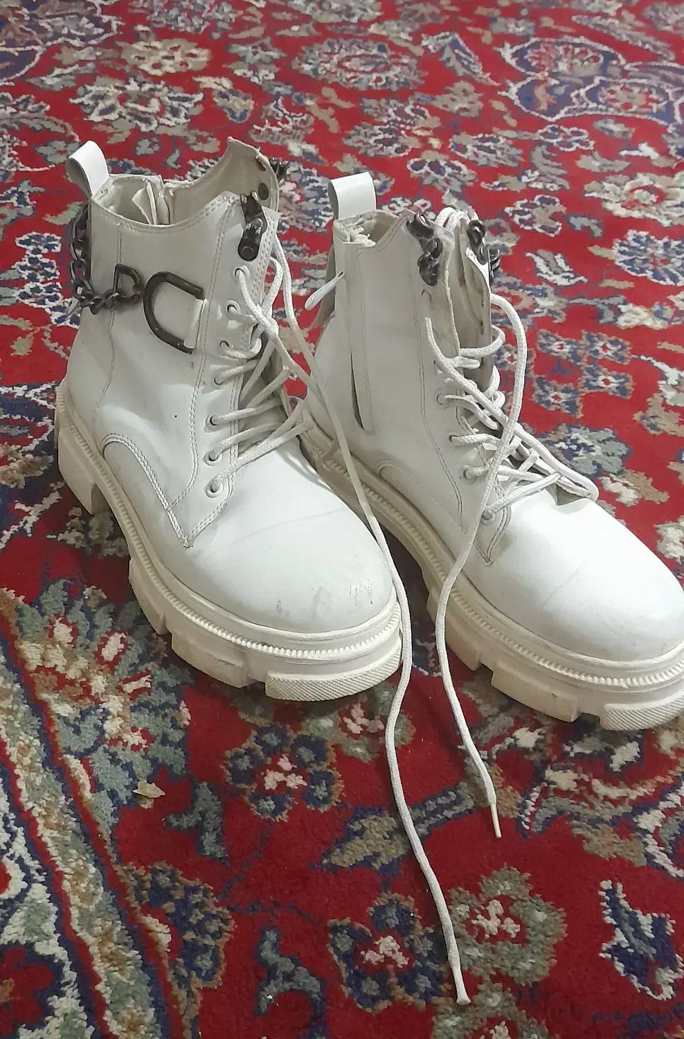 نیم بوت زنانه، سفیدرنگ،سایز39|کیف، کفش، کمربند|ارومیه, |دیوار