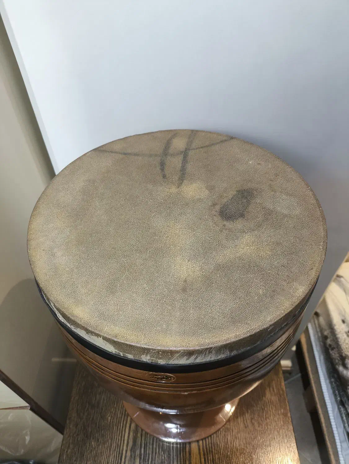 تنبک زارعی به همراه کاور و کتاب حسین تهرانی|سازهای سنتی|تهران, علم و صنعت|دیوار