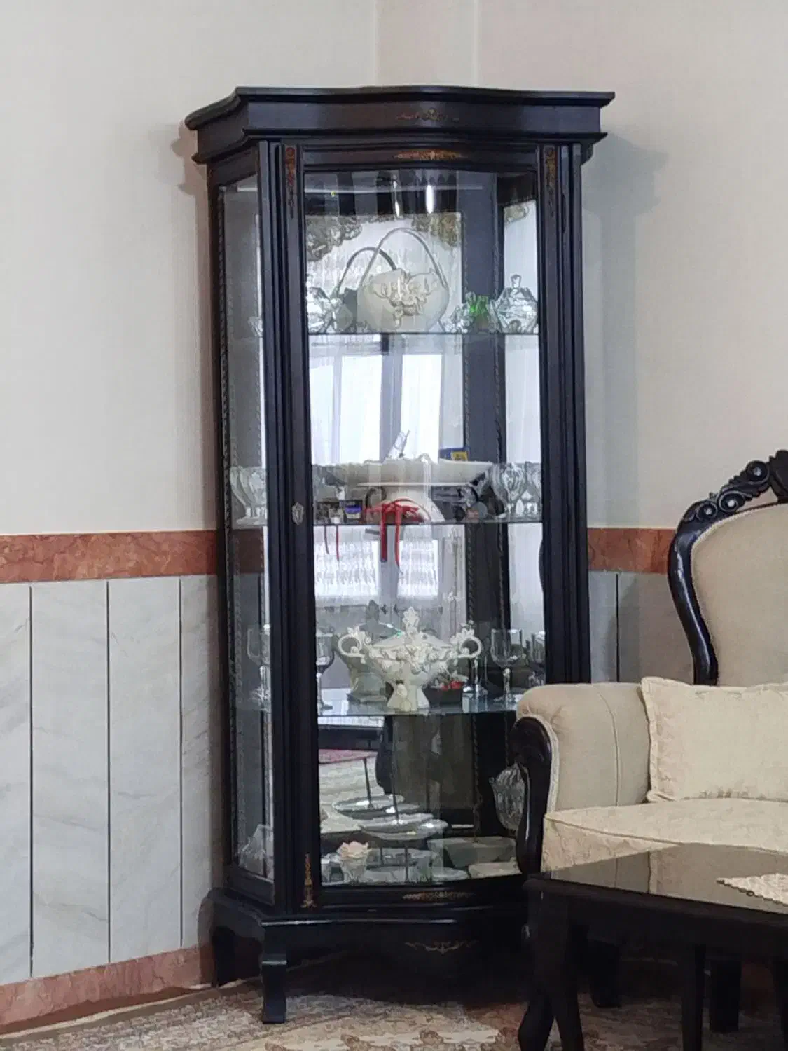 بوفه ویترین|بوفه، ویترین، کنسول|میانه, |دیوار