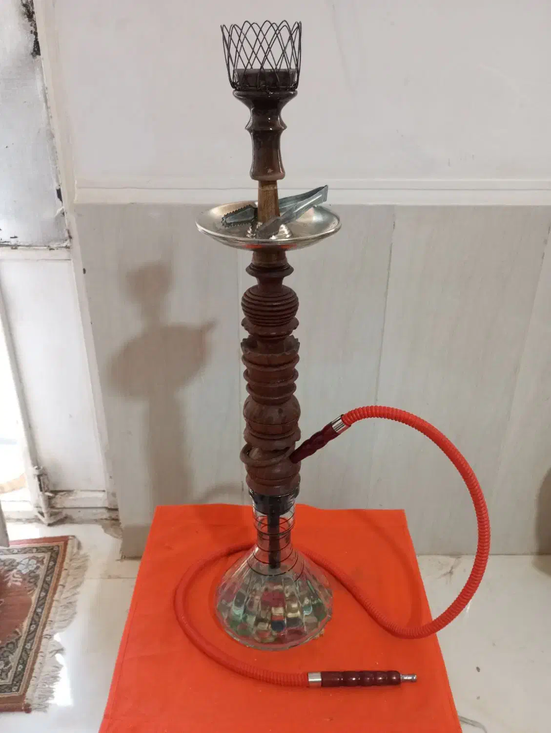 قلیان با تنه چوب گردو|کلکسیون و سرگرمی|شیراز, کرونی(خاتونک)|دیوار