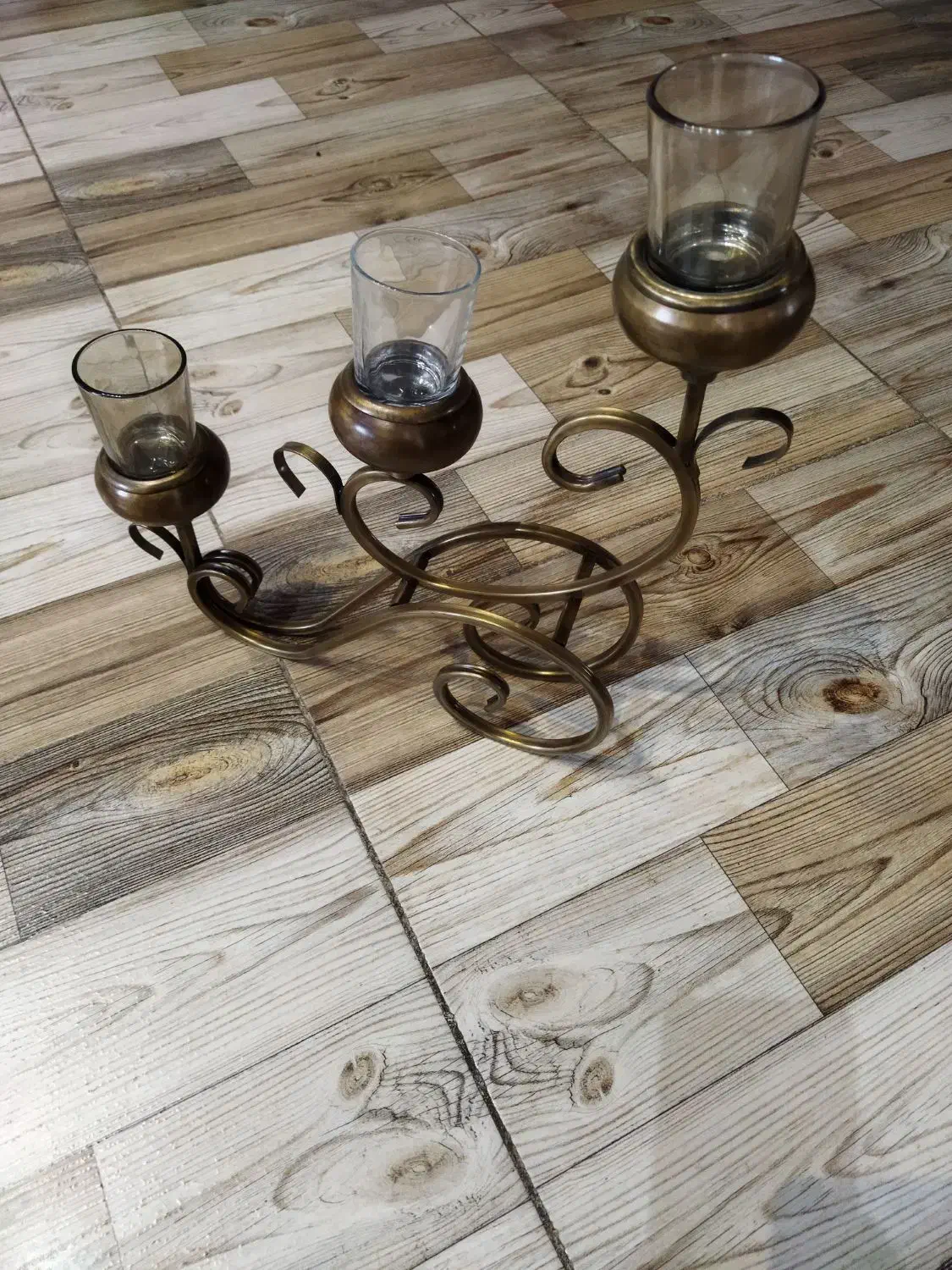 شمعدان سه شعله رومیزی|لوستر و چراغ آویز|ملایر, |دیوار