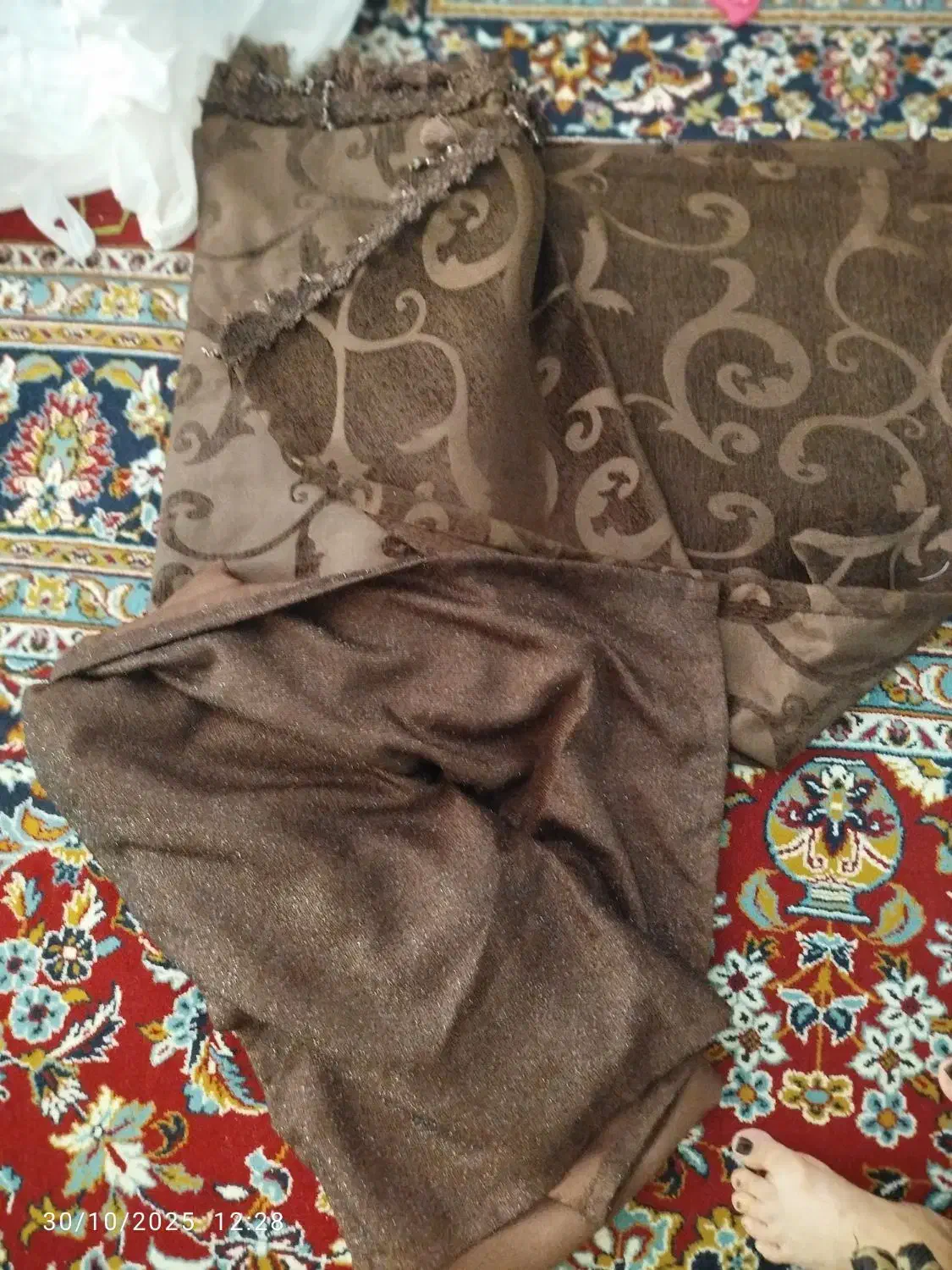 دستک نونو قهوه ای تیره|پرده، رانر، رومیزی|مشهد, بهارستان|دیوار