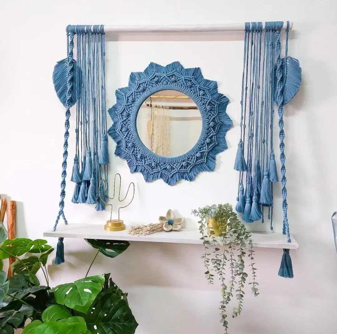 شلف مکرومه|صنایع دستی و سایر لوازم تزئینی|محمدیه-قزوین, |دیوار