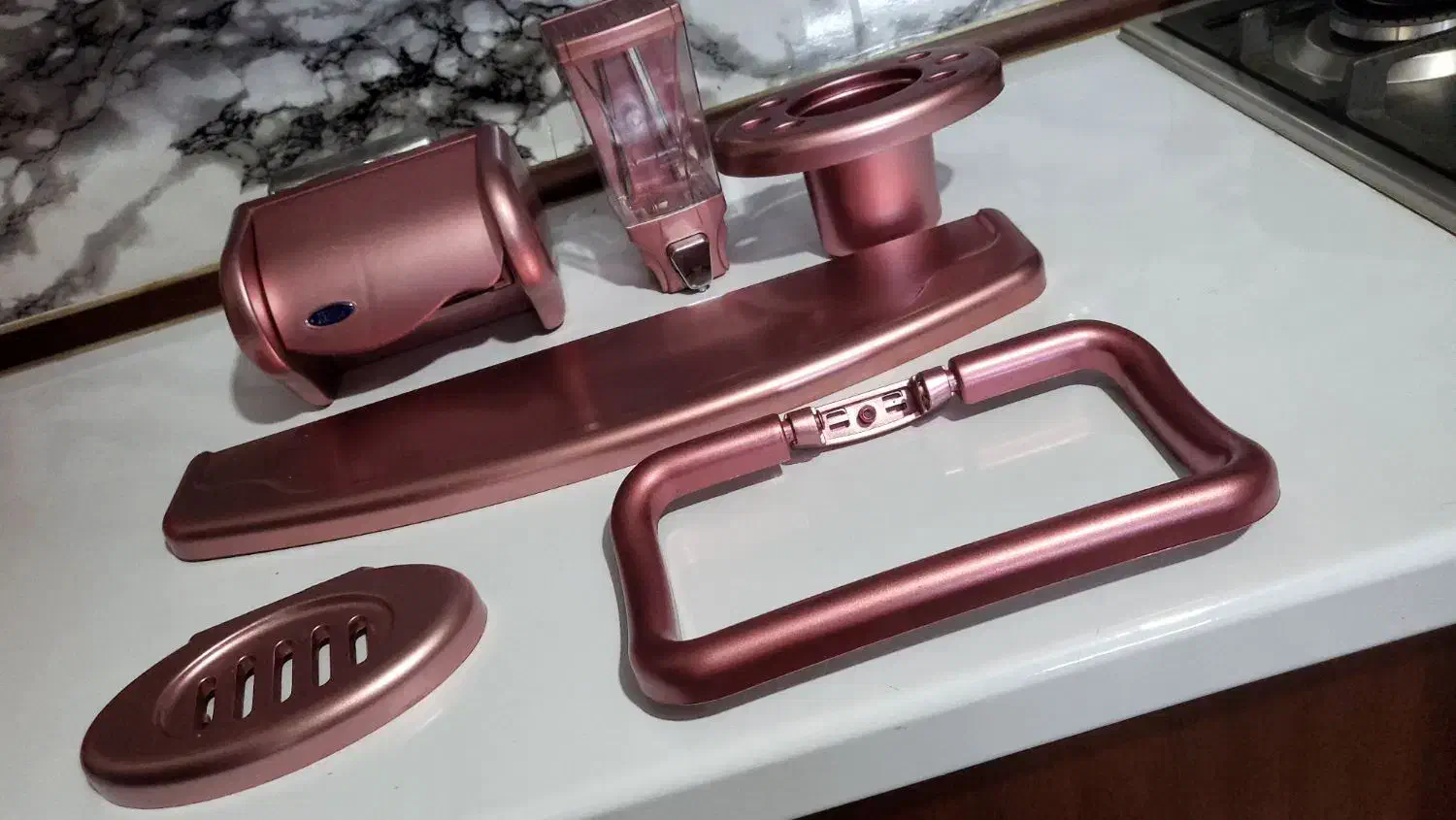 ست ۶تیکه سرویس بهداشتی رزگلد|لوازم سرویس بهداشتی|کهریزک, |دیوار