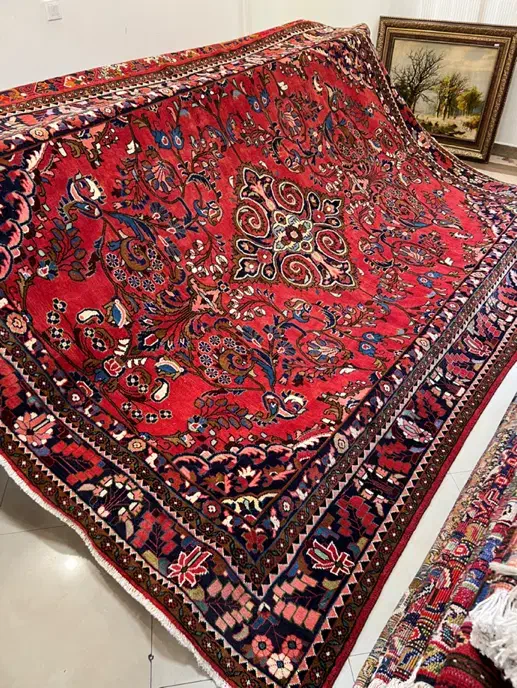 فرش دستبافت ۶ متری همدان رنگ کاملا گیاهی|فرش|تهران, یوسف‌آباد|دیوار