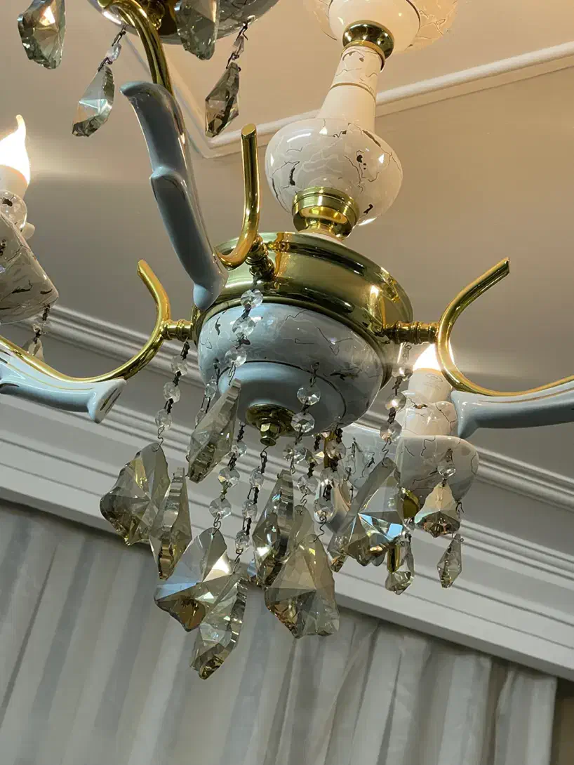 لوستر سرامیکی برنز ترکیبی کاملا نو بدون هیچ ایرادی|لوستر و چراغ آویز|اسلام‌شهر, زرافشان|دیوار