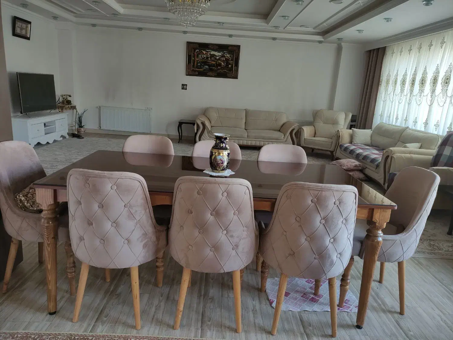 مبل 9 نفره و نهار خوری 8 نفره|مبلمان خانگی و میز عسلی|بوکان, |دیوار