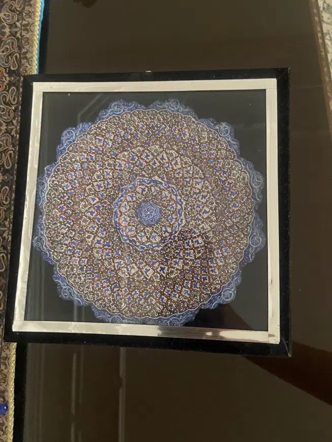 بشقاب میناکاری فلزی|صنایع دستی و سایر لوازم تزئینی|یزد, |دیوار