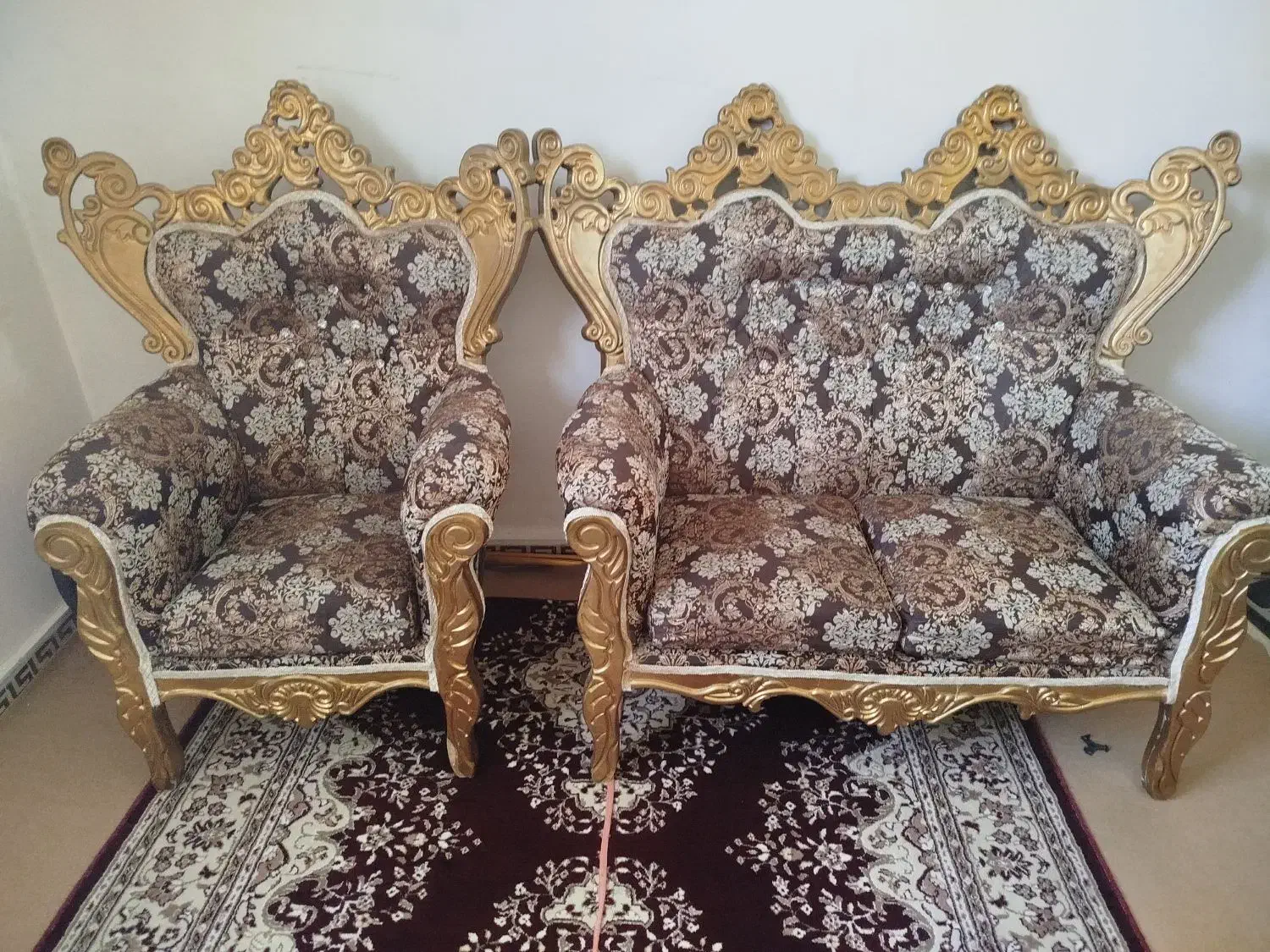 مبل سلطنتی 7نفره|مبلمان خانگی و میز عسلی|قزوین, |دیوار