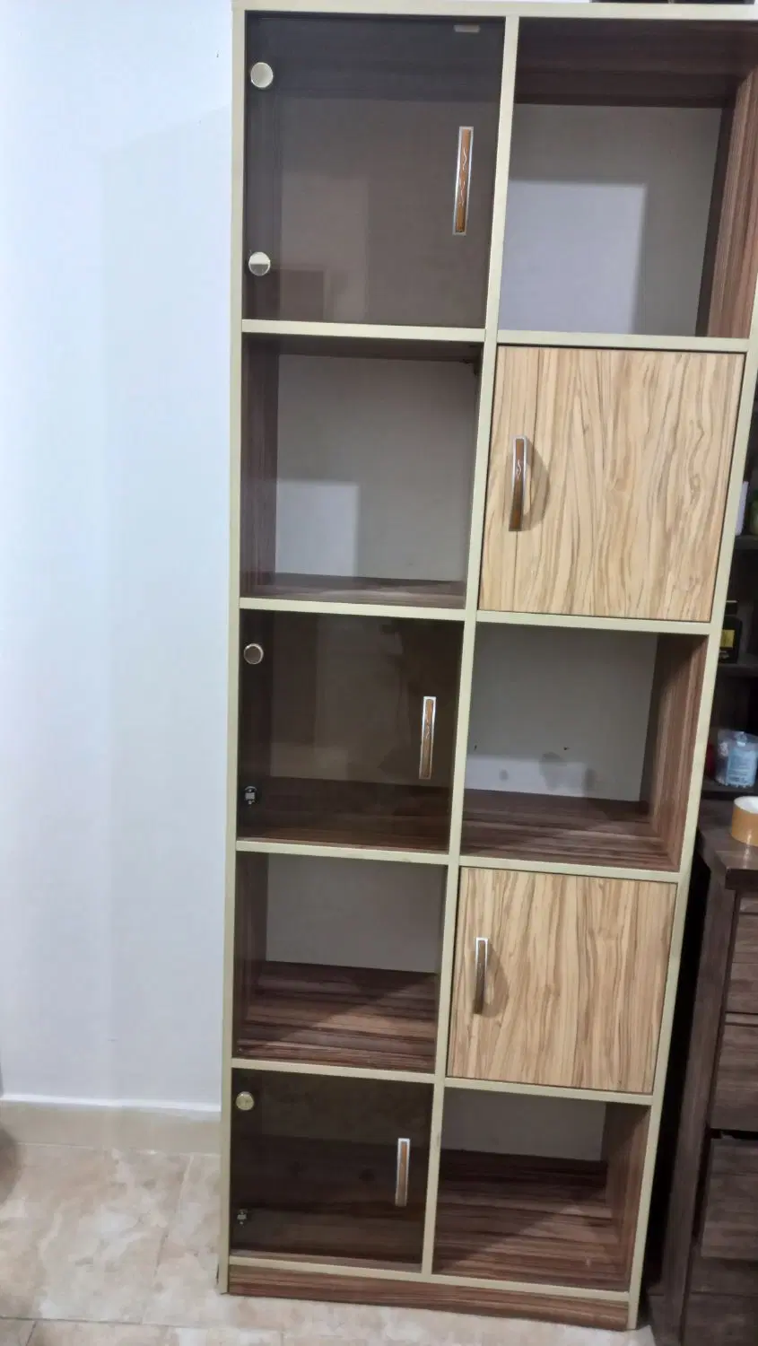 قفسه mdf|کتابخانه، شلف، قفسههای دیواری|کرج, شهرک جهان آرا|دیوار