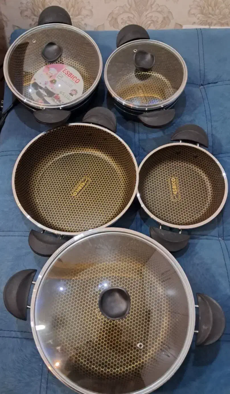 قابلمه تفلون ۸پارچه اسبیکو|ظروف پخت‌وپز|قم, انسجام|دیوار