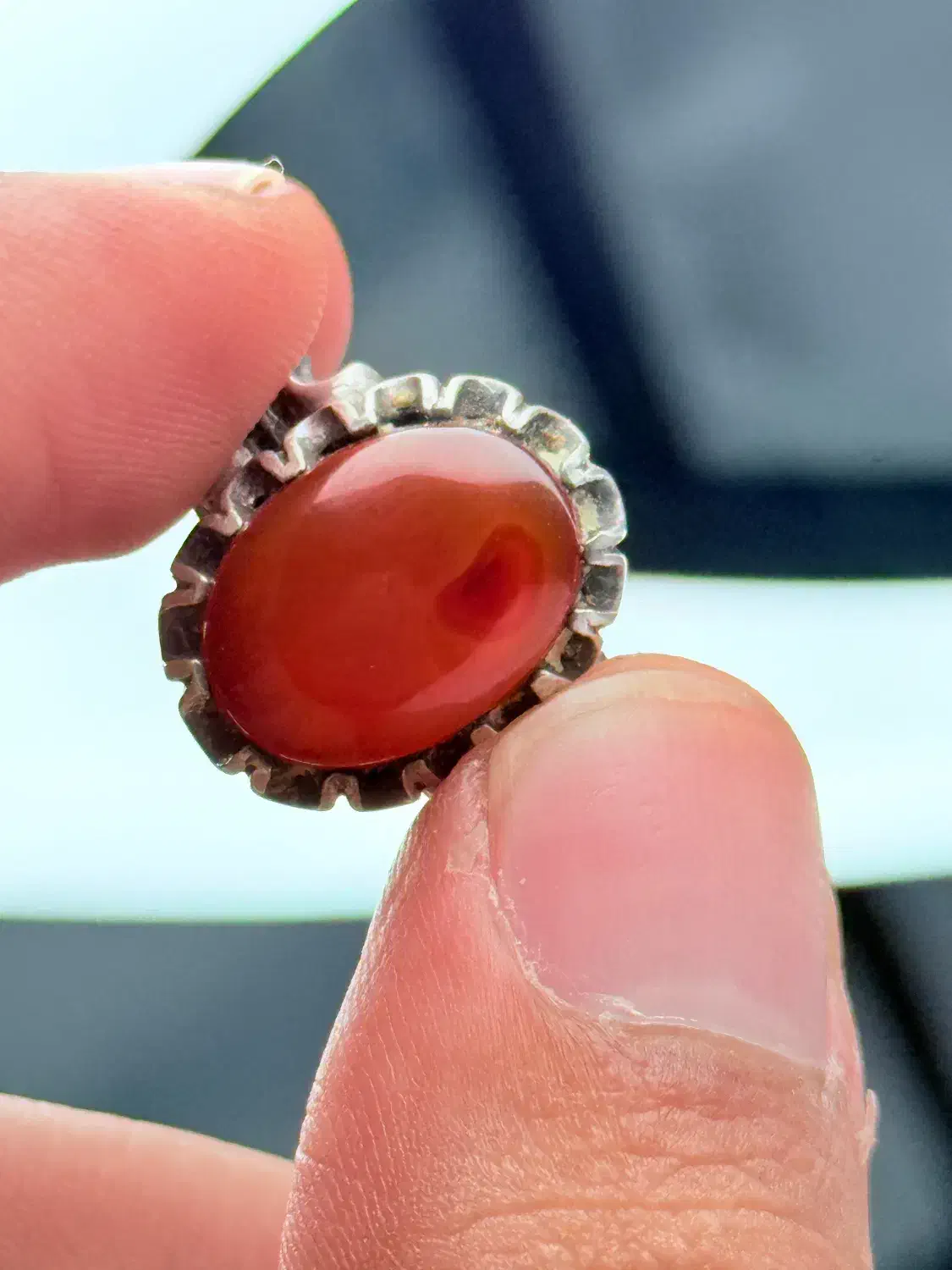 انگشتر مردانه عقیق یمنی لخته دار|کلکسیون اشیاء عتیقه|دماوند, دماوند|دیوار