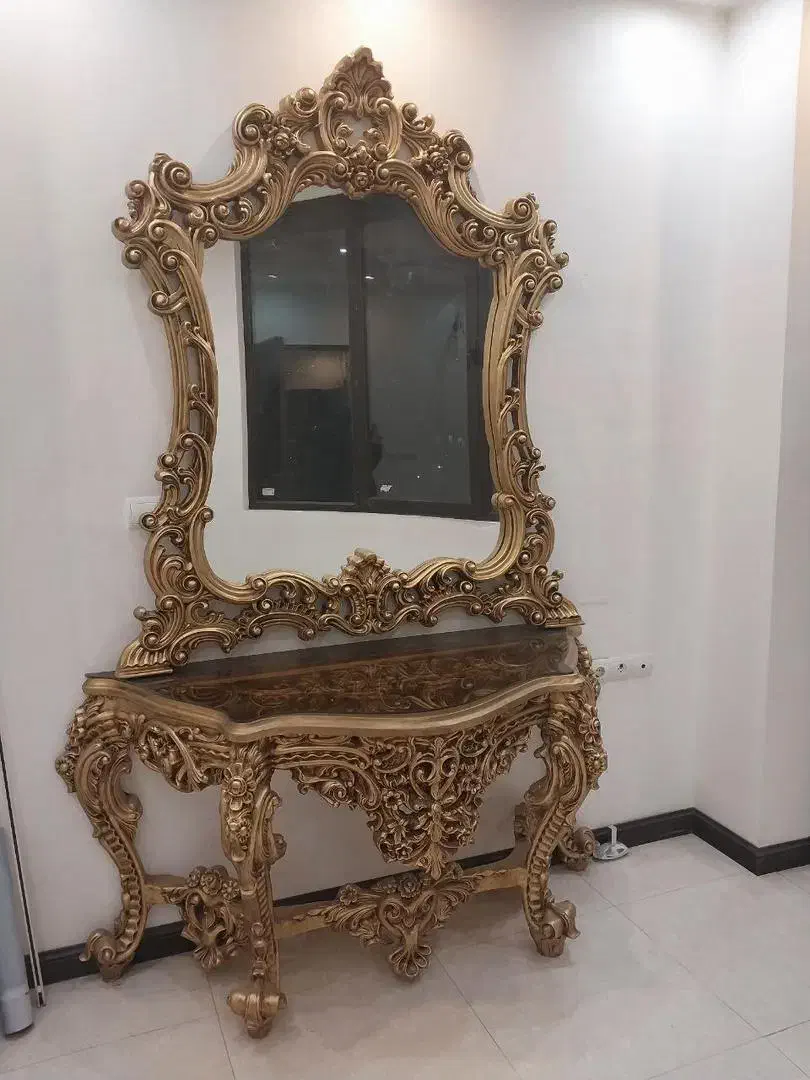 اینه و کنسول دو عدد اینه تک و میز پیشخوان کشور دار|بوفه، ویترین، کنسول|شاهرود, |دیوار