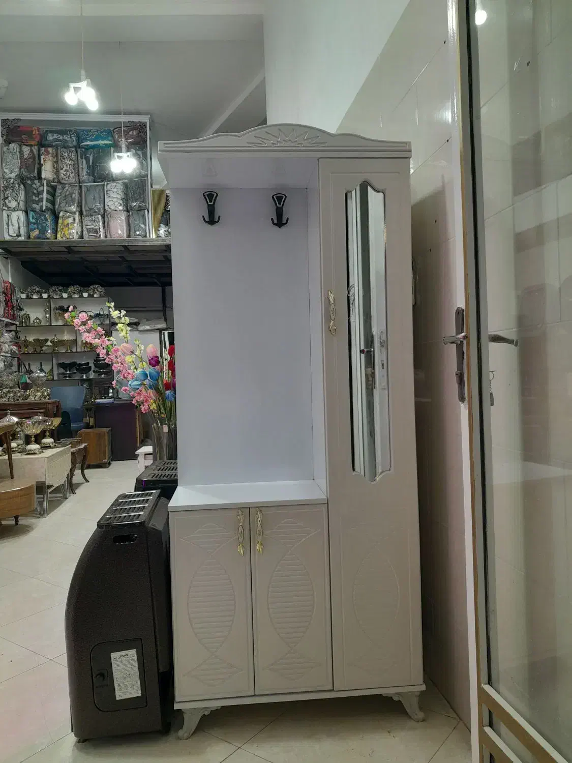 جاکفشی ایستاده رخکتنی|جاکفشی، کمد، دراور|خلخال, |دیوار