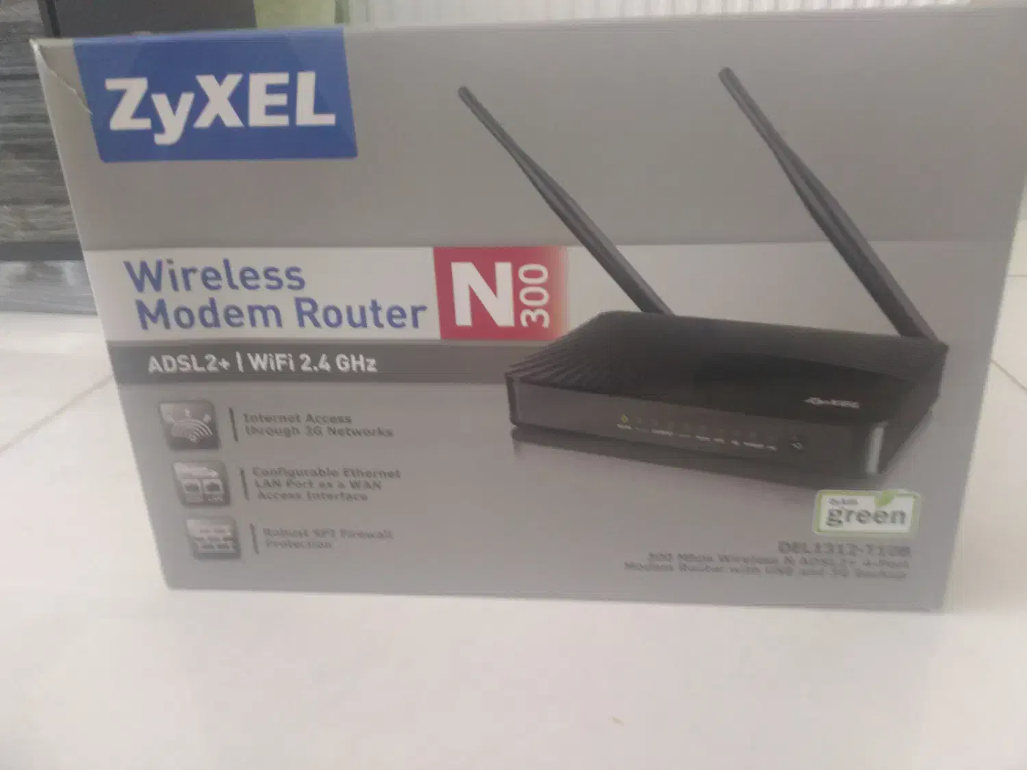 مودم  adsl وایرلس zyxel دو آنتنه|مودم و تجهیزات شبکه|سنندج, |دیوار