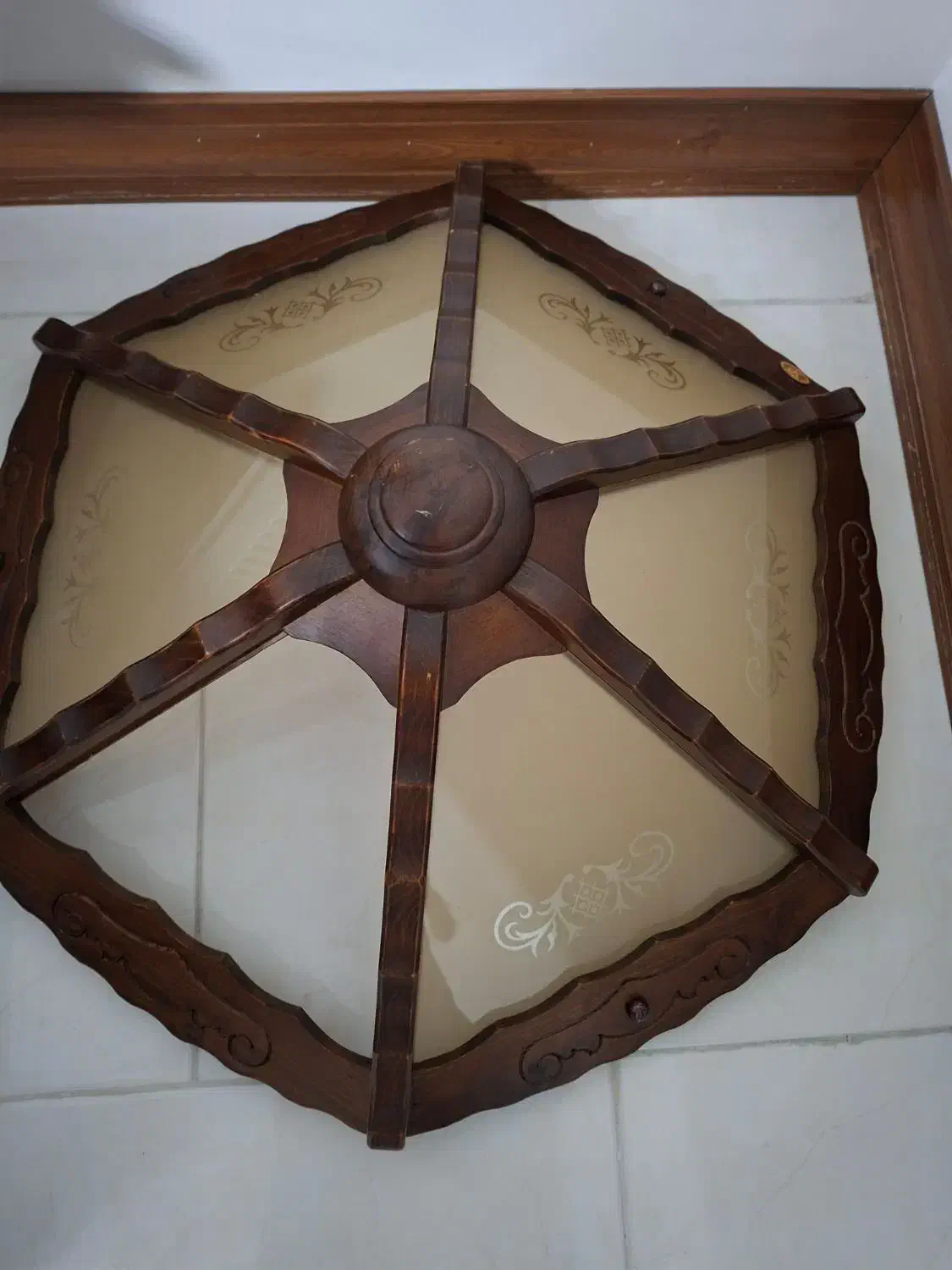 لوستر چوبی|لوستر و چراغ آویز|کرج, شهرک یاس جنوبی|دیوار