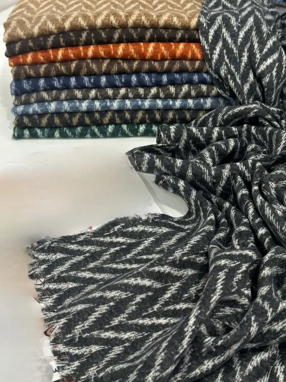 شال موهر ریشه‌پرزی طرح هفت‌هشتی|لباس|کازرون, |دیوار