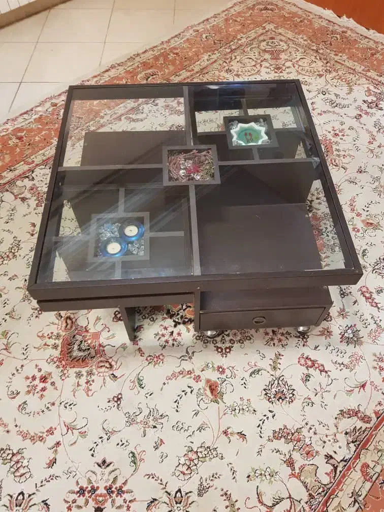 میز جلو مبلی و دو میز عسلی چوبی|مبلمان خانگی و میز عسلی|رشت, بلوار گیلان|دیوار