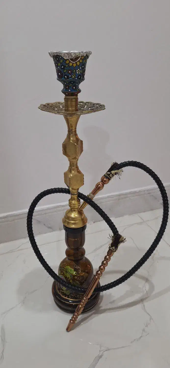 قلیان برنجی تنه سنگین|صنایع دستی و سایر لوازم تزئینی|کرمانشاه, |دیوار