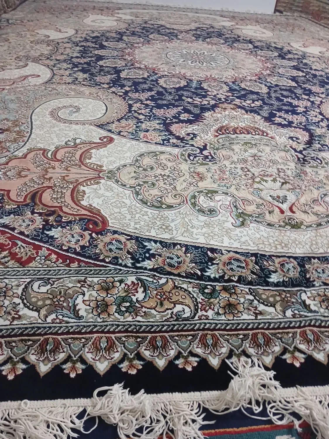 فرش کرم سرمه ای|فرش|سبزوار, شرق کال میانی|دیوار