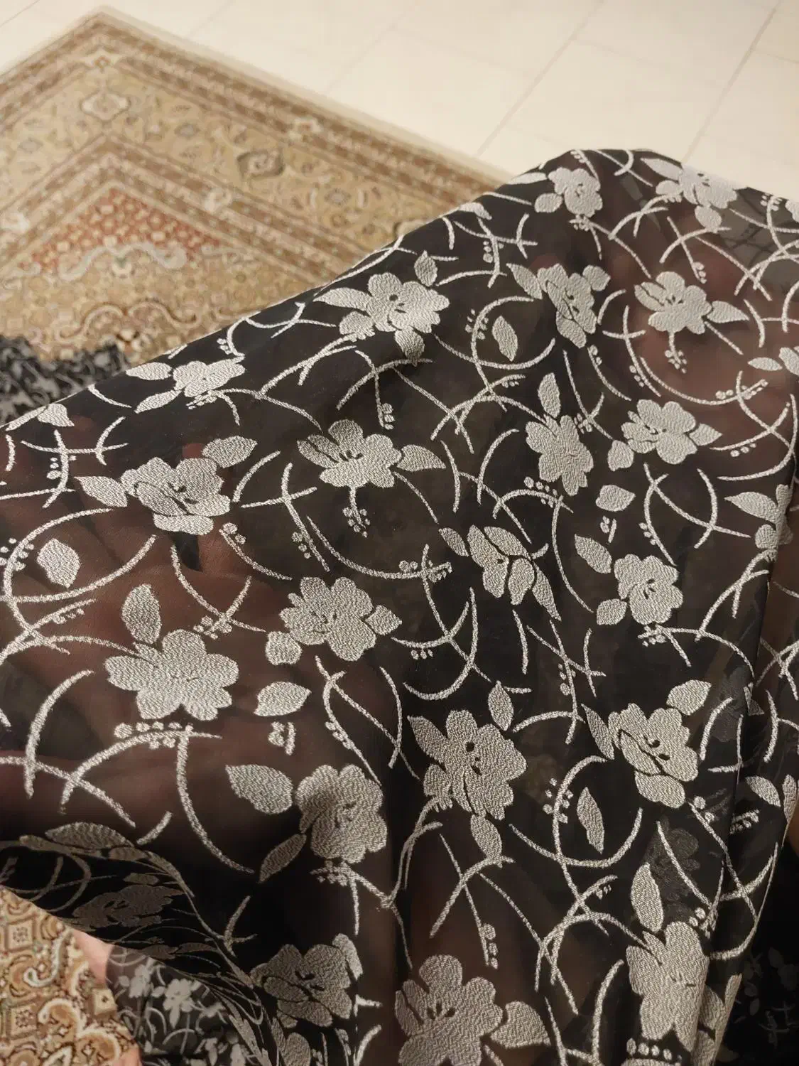 پارچه چادر مجلسی زنانه قواره طول۵ متر عرض۱۱۵ سا|لباس|ارومیه, |دیوار