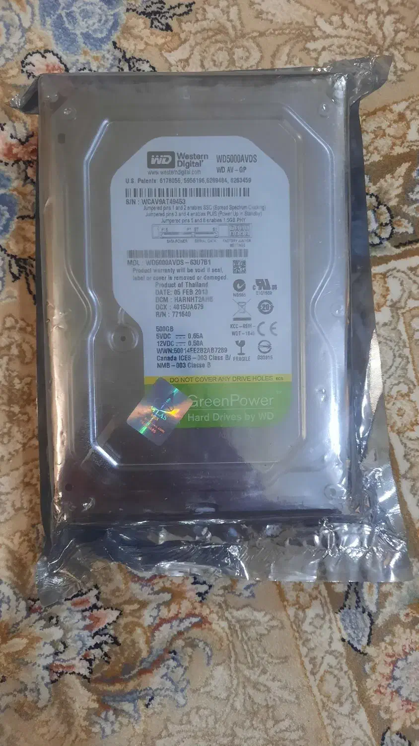 هاردوسترن دیجیتال۵۰۰گیگ|قطعات و لوازم جانبی رایانه|ماهدشت, |دیوار