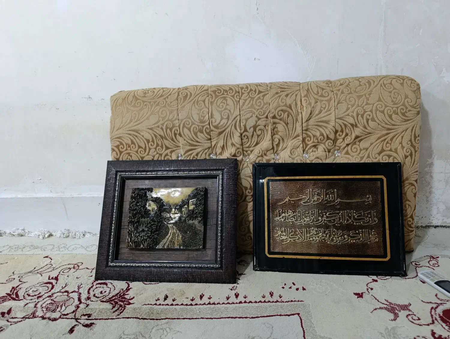 فروش ۴ عدد پشتی ، پرده بزرگ و دو قاب|پرده، رانر، رومیزی|کوهدشت, |دیوار