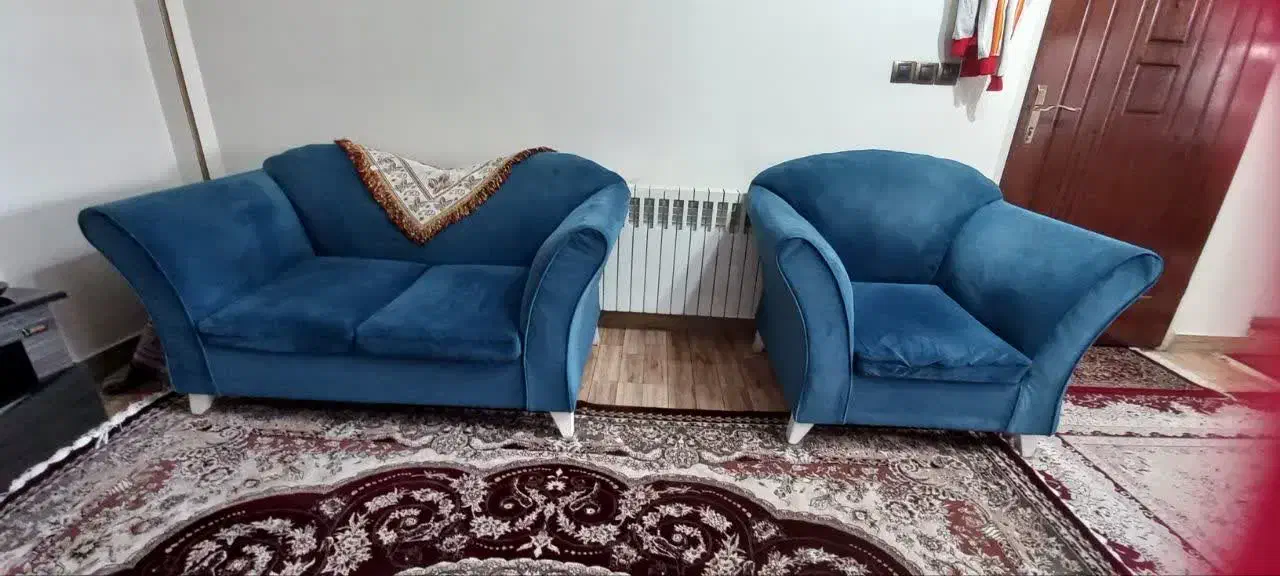 مبل هفت نفره رنگ آبی|مبلمان خانگی و میز عسلی|ری, جوانمرد قصاب|دیوار