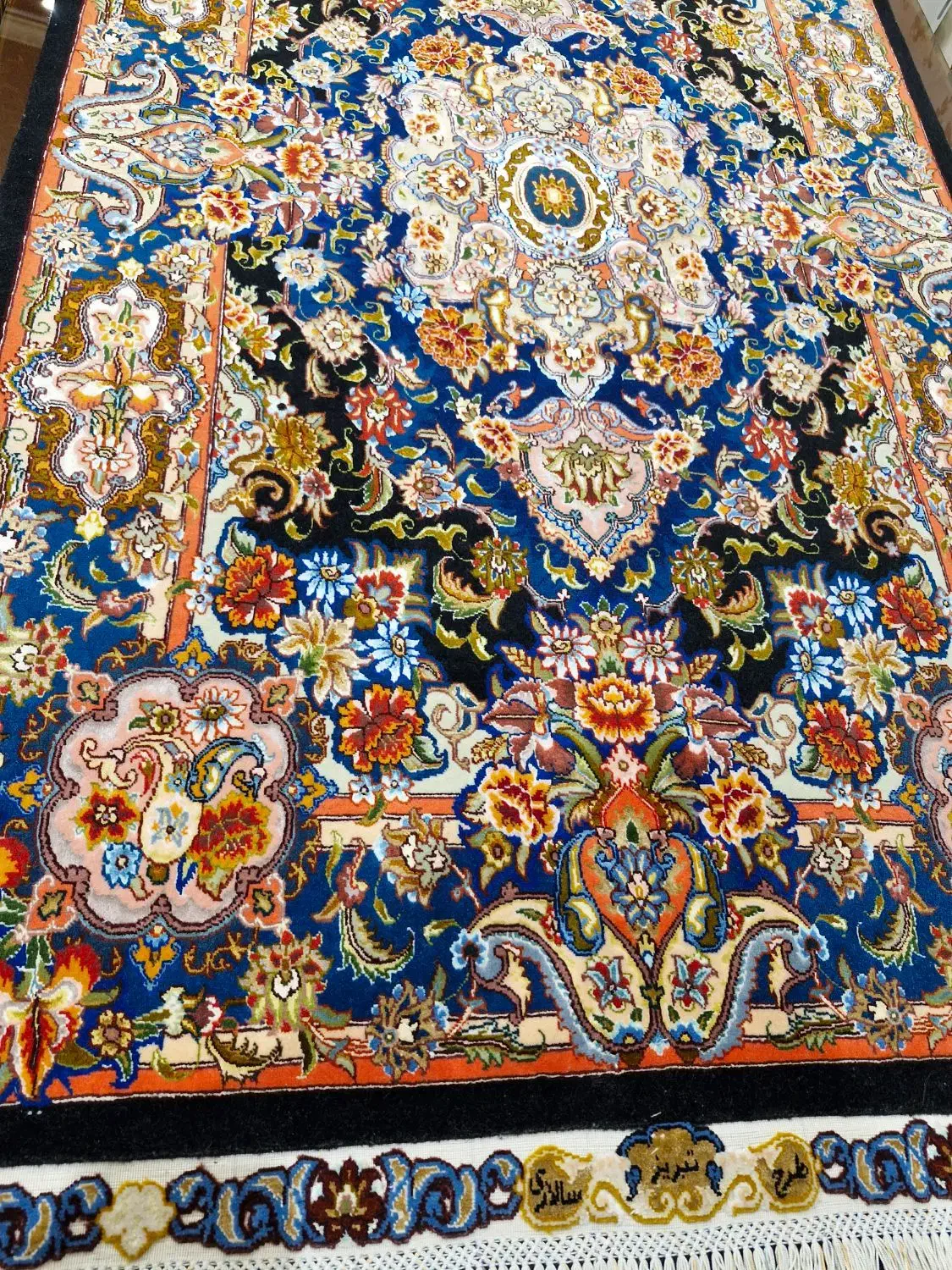 فرش زرنیم 50 رج سالاری|فرش|تبریز, |دیوار