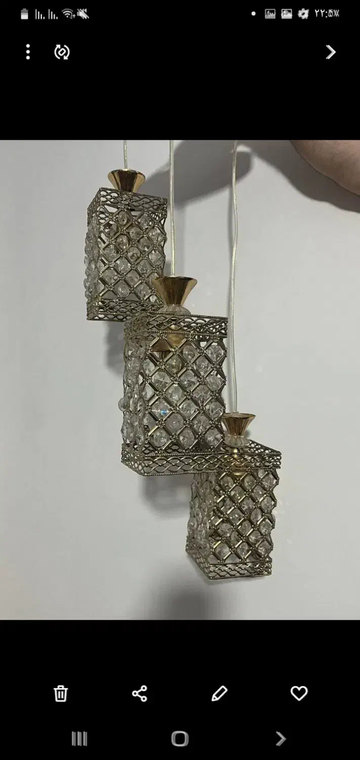 لوستر سه شاخه|لوستر و چراغ آویز|سهند, |دیوار