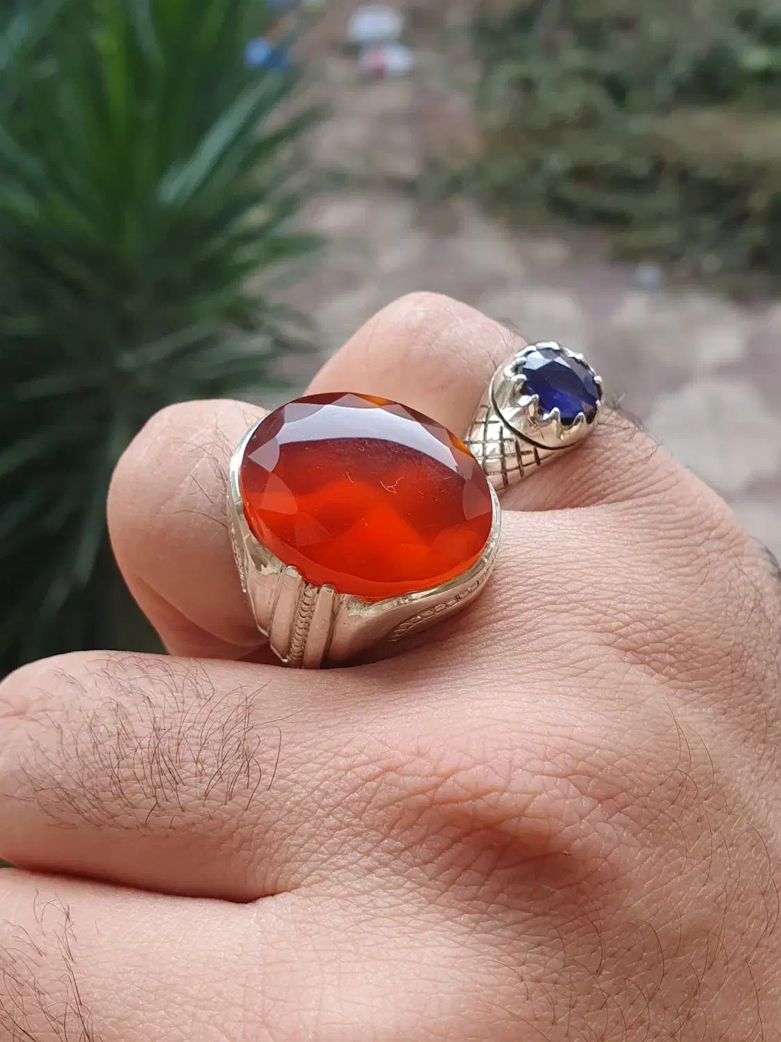 انگشتر عقیق دستساز تراش جواهری|جواهرات|گرگان, |دیوار