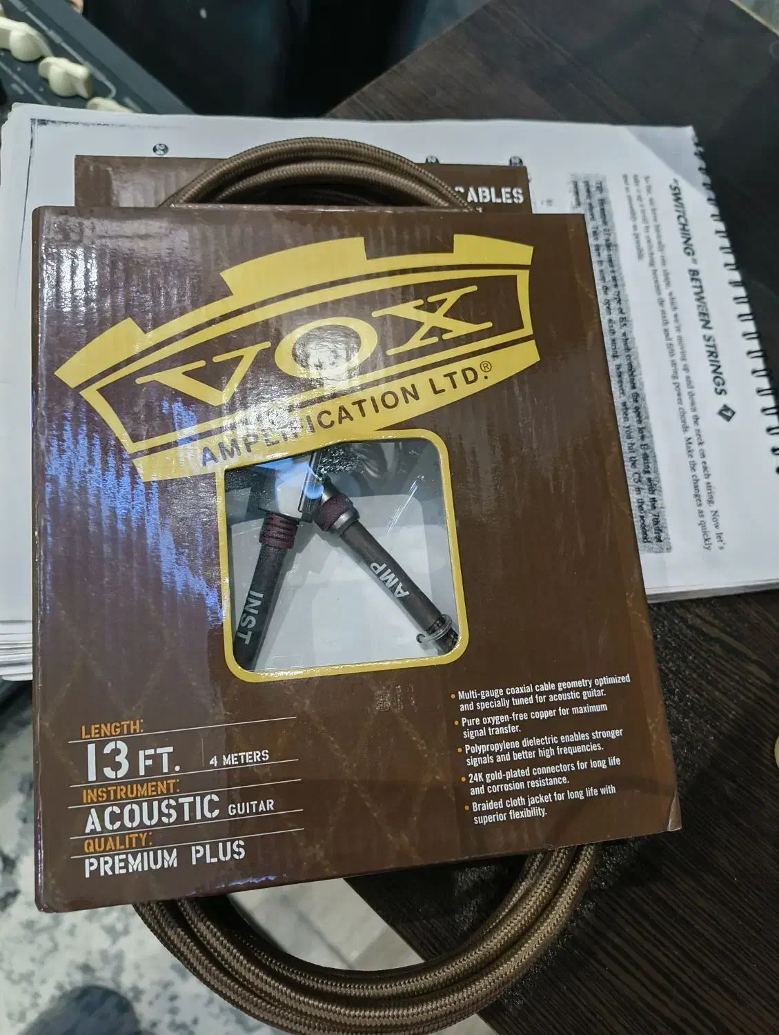 کابل گیتار Vox Class A VGC 13|گیتار، بیس، امپلیفایر|رشت, فلسطین|دیوار