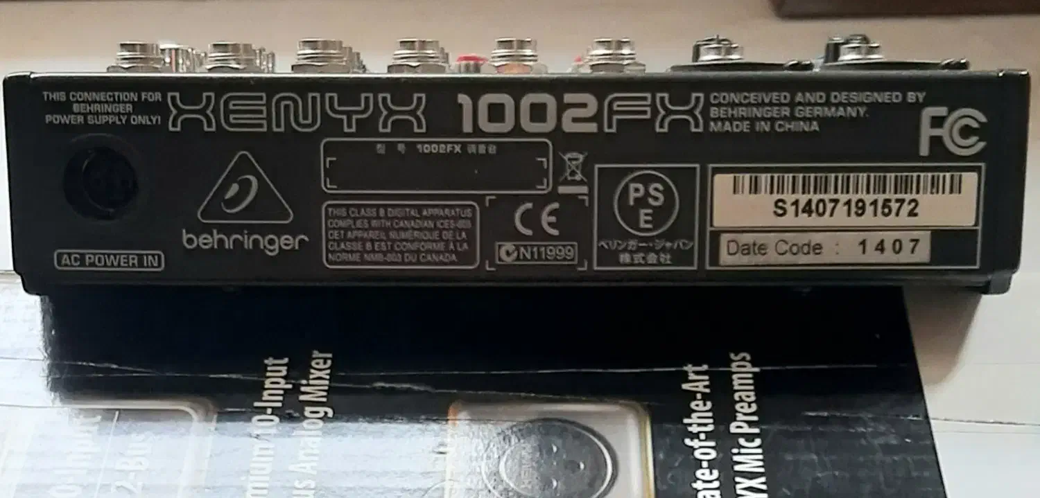 میکسر آنالوگ بهرینگر Xenyx 1002FX در حد نو|سیستم صوتی خانگی|تهران, شهرک غرب|دیوار