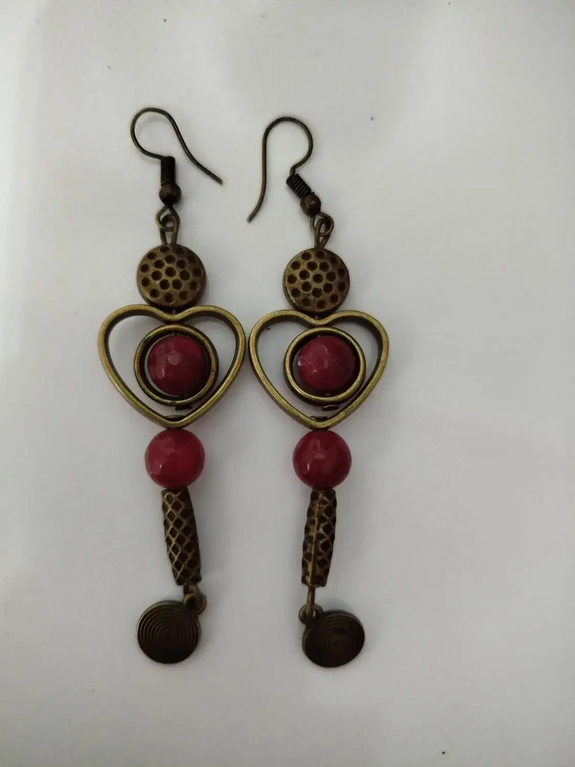 گوشواره نگین قرمز استفاده نکردم نونو|بدلیجات|کرمانشاه, |دیوار