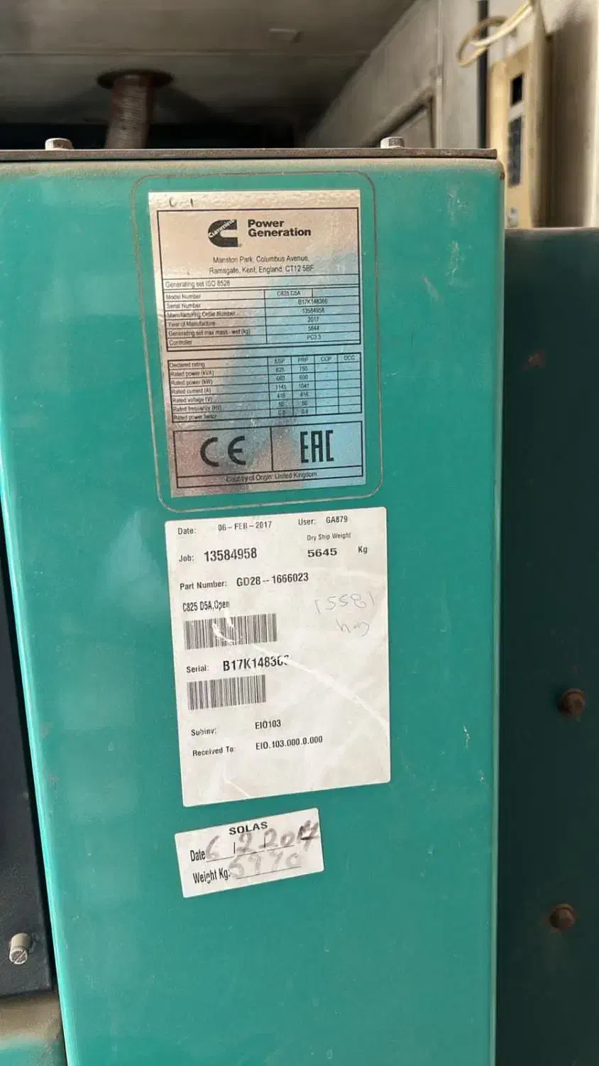 دیزل ژنراتور ۸۲۵ کاوا کامینز درحدنو|ماشینآلات صنعتی|تهران, تختی|دیوار