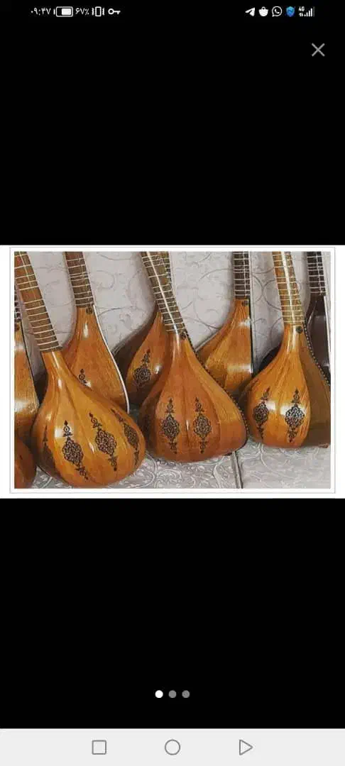 سه تار طرح دار مفاخری(سوخته کاری )|سازهای سنتی|شیراز, میانرود|دیوار