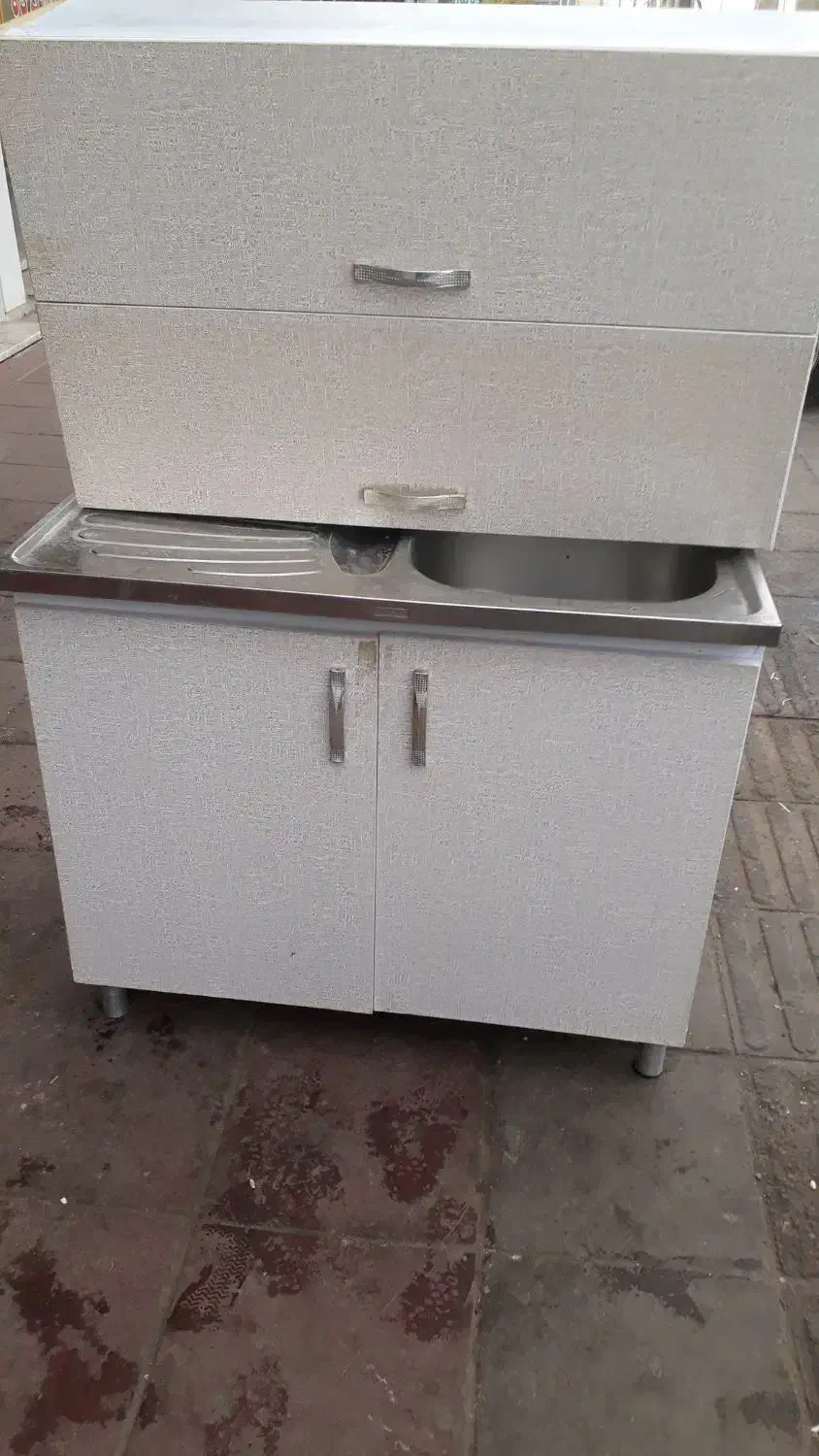 کابینت فلزی در ام دی اف با سینک آبچکان|مصالح و تجهیزات ساختمان|مشکیندشت, |دیوار