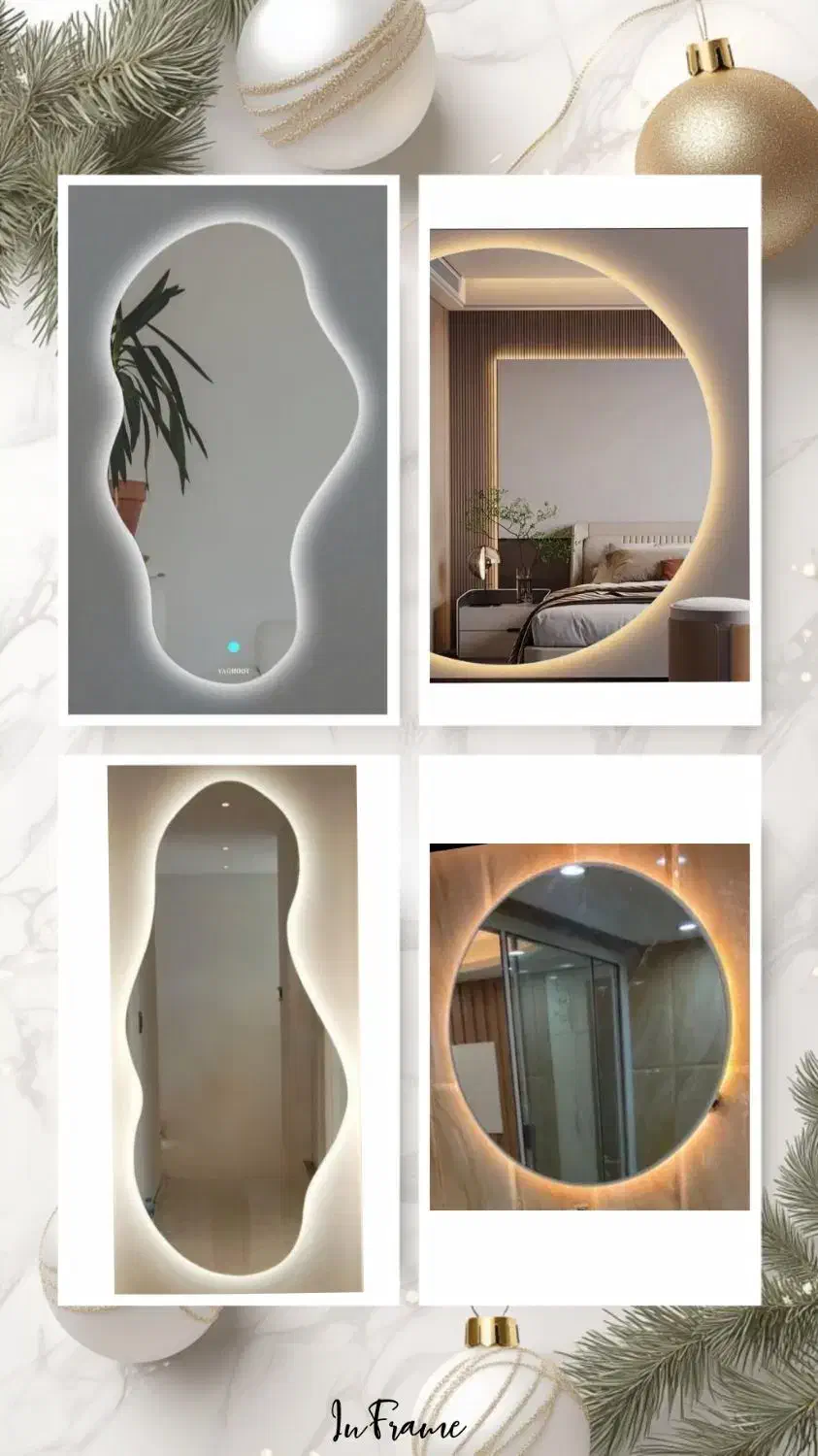 آینه چراغ دار (بک لایت) با تنوع طرح و ضمانت تعویض|آینه|شیراز, مسلم|دیوار