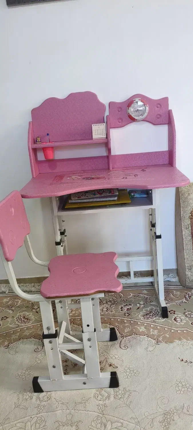 ست میز و صندلی تحریر کودک چوبی پایه فلزی|اسباب و اثاث بچه|بوکان, |دیوار