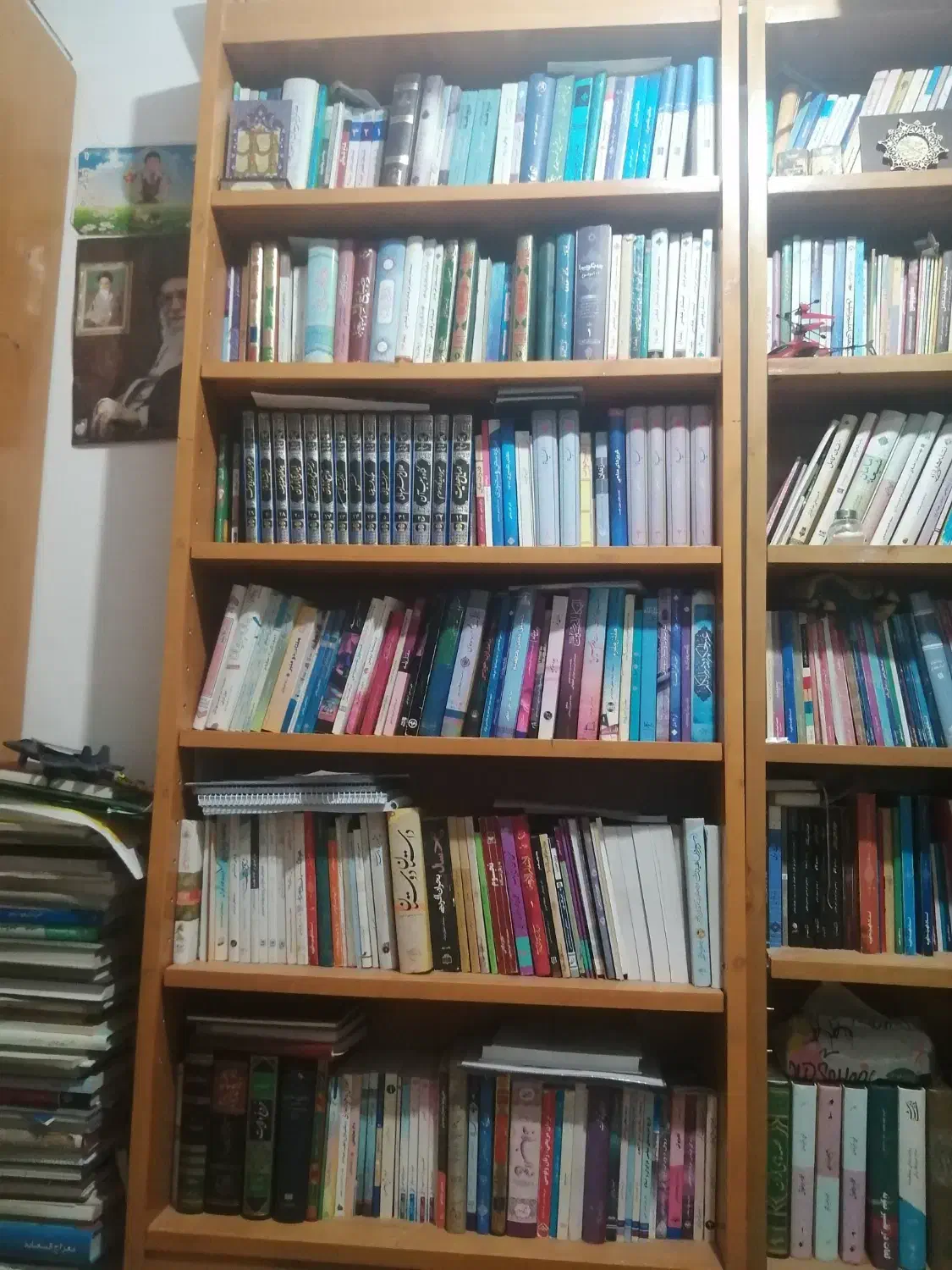 قفسه چوبی|کتابخانه، شلف، قفسه‌های دیواری|قم, پردیسان|دیوار