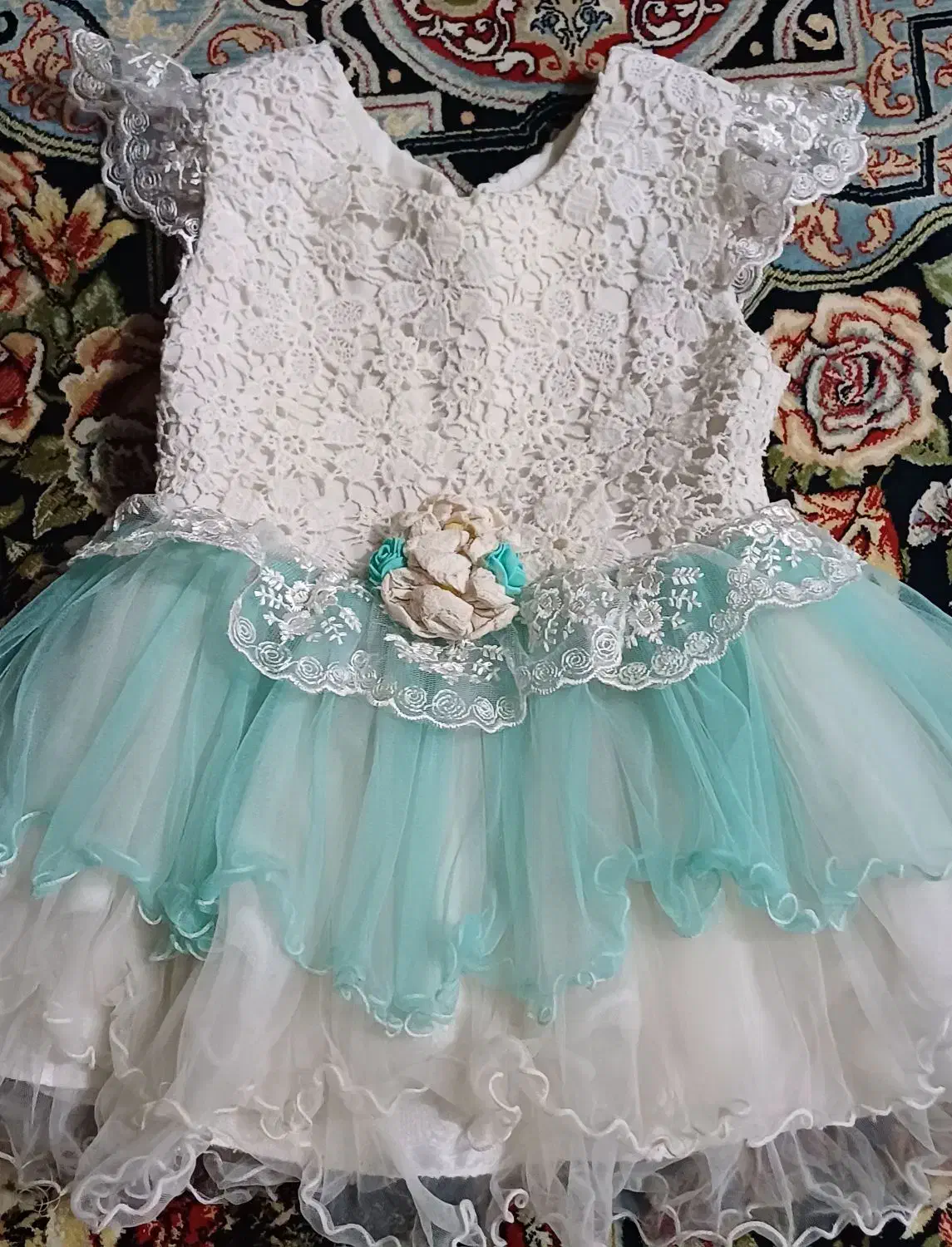 لباس مجلسی بچگانه عروسکی زیبا|لباس|قم, قلعه کامکار|دیوار