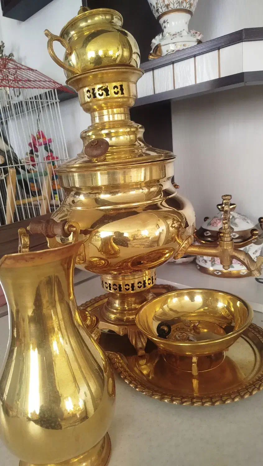 سماور ۶ لیتری برنج|سماور، چای‌ساز، قهوه‌ساز|ملایر, |دیوار