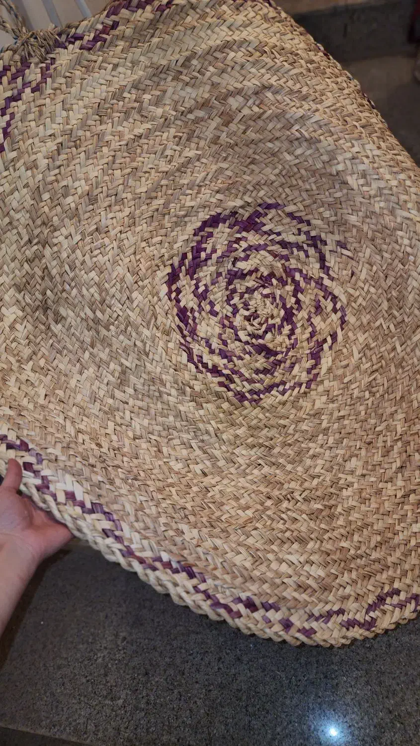 سبد حصیری  و زیلو حصیری گرد|صنایع دستی و سایر لوازم تزئینی|نیشابور, مازول|دیوار