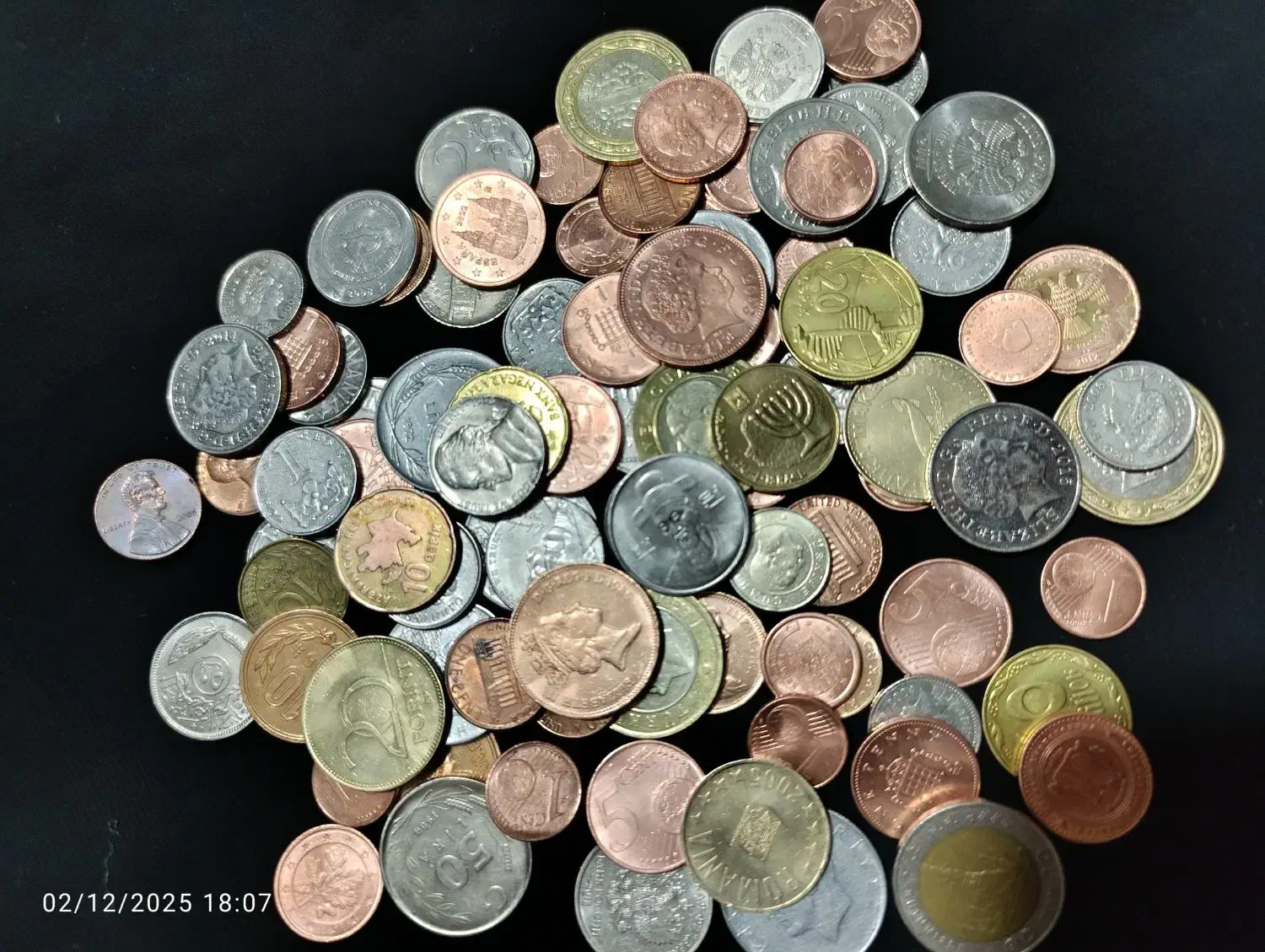 100 عدد سکه خارجی آمریکا انگلیس و ...|کلکسیون سکه، تمبر، اسکناس|بم, |دیوار