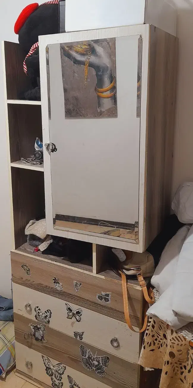 کمد ۴ کشو|جاکفشی، کمد، دراور|لاهیجان, شیشه گران|دیوار