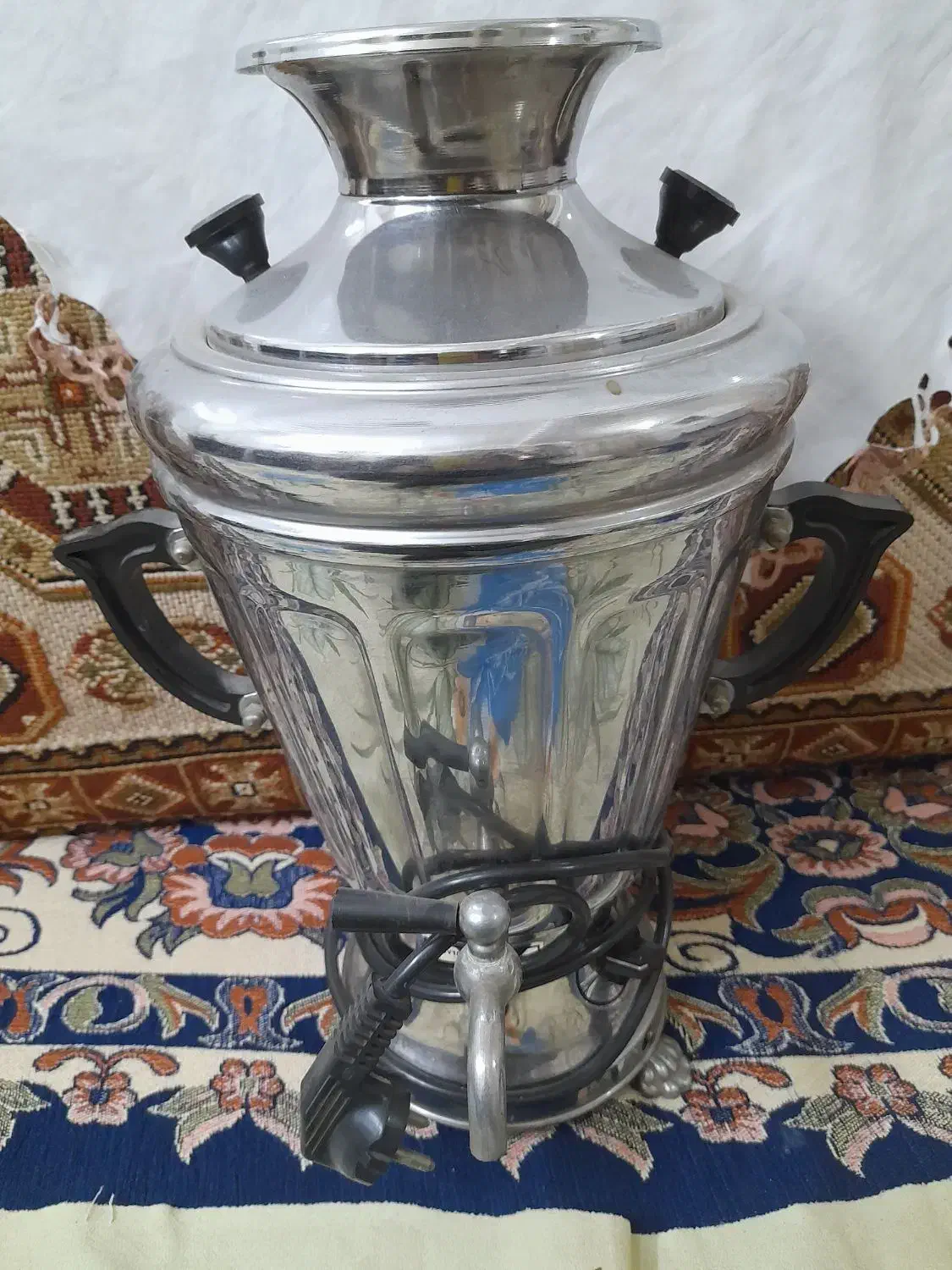 سماوربرقی*سرویس آبکش استیل* سرویس قابلمه لگن استیل|سماور، چایساز، قهوهساز|قزوین, |دیوار