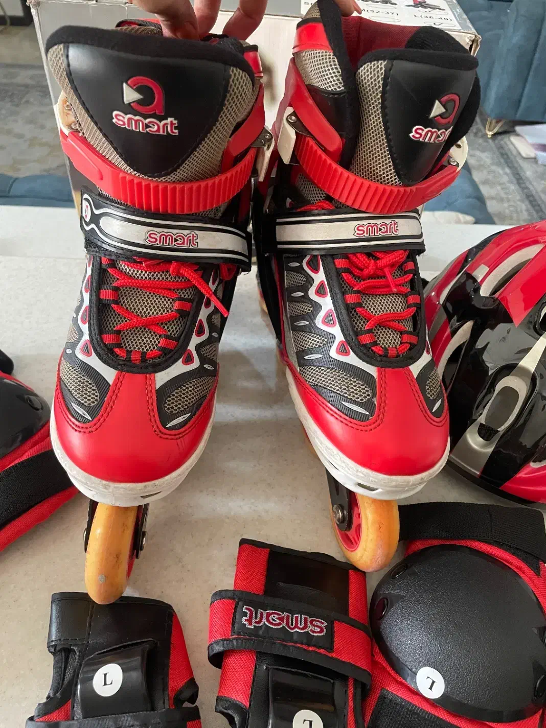 اسکیت کفشی مدل SMART به همراه کلاه و لوازم ایمنی|دوچرخه، اسکیت، اسکوتر|نسیمشهر, |دیوار