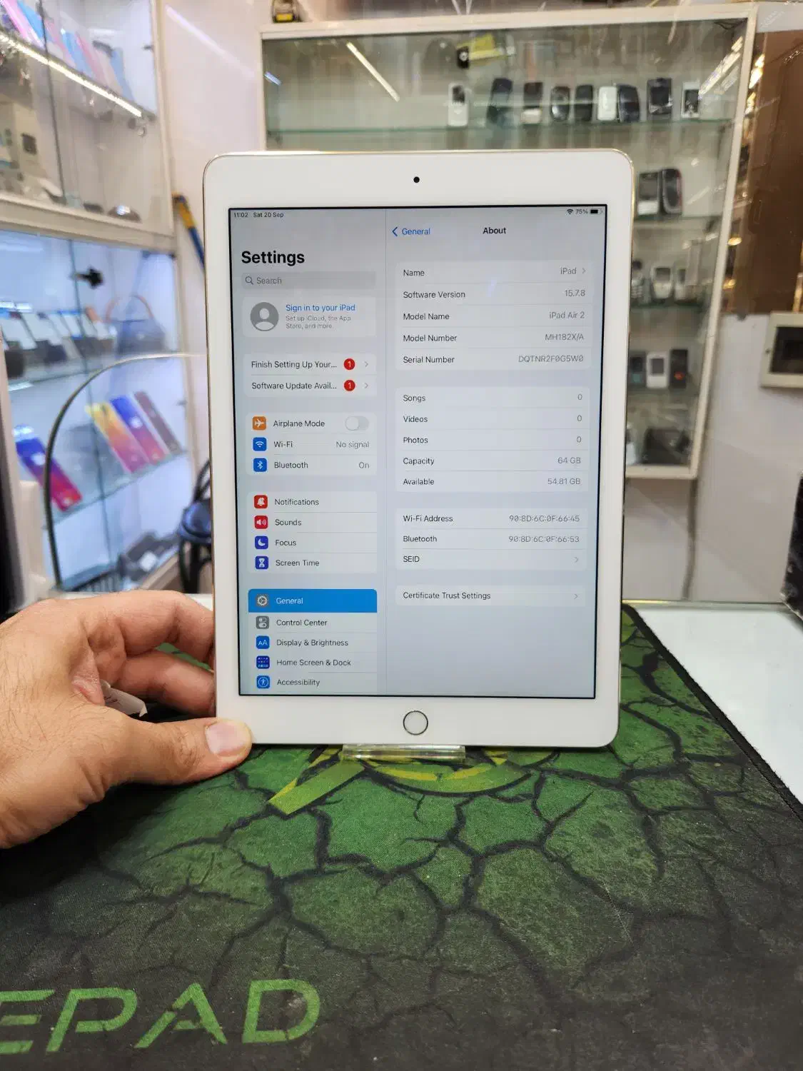 iPad Air 2 حافظه۶۴گیگ آیپدایر ۲ در حد آک دنا همراه|تبلت|مشهد, سراب|دیوار